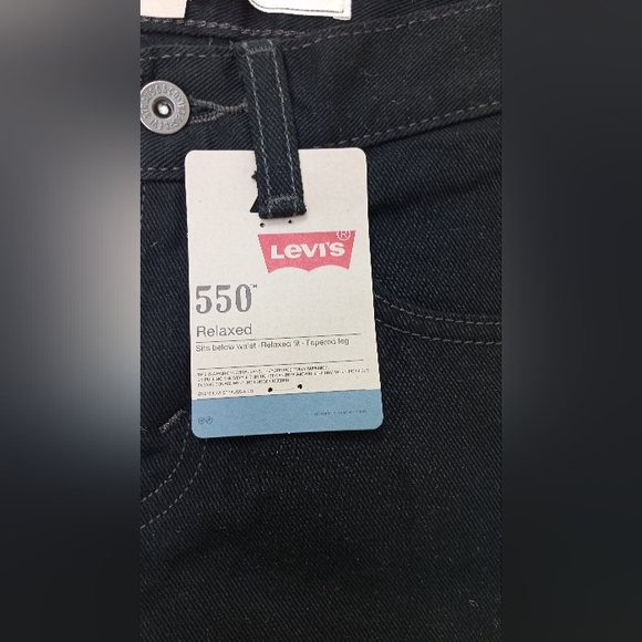Levi's 550 24 x 26 Boy's Relaxed Fit Slim Black Jeans - Picture 4 of 11
